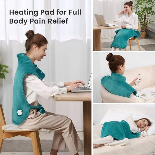 Large Heating Pad with 4 Heat Settings & Auto Shut-off